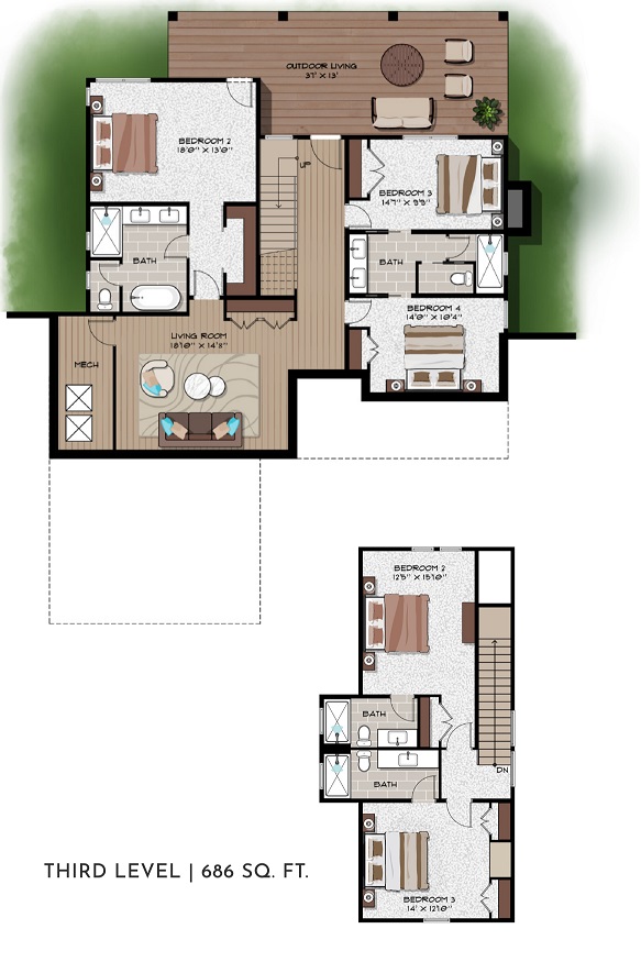 LOWER LEVEL | 1,654 SQ. FT.