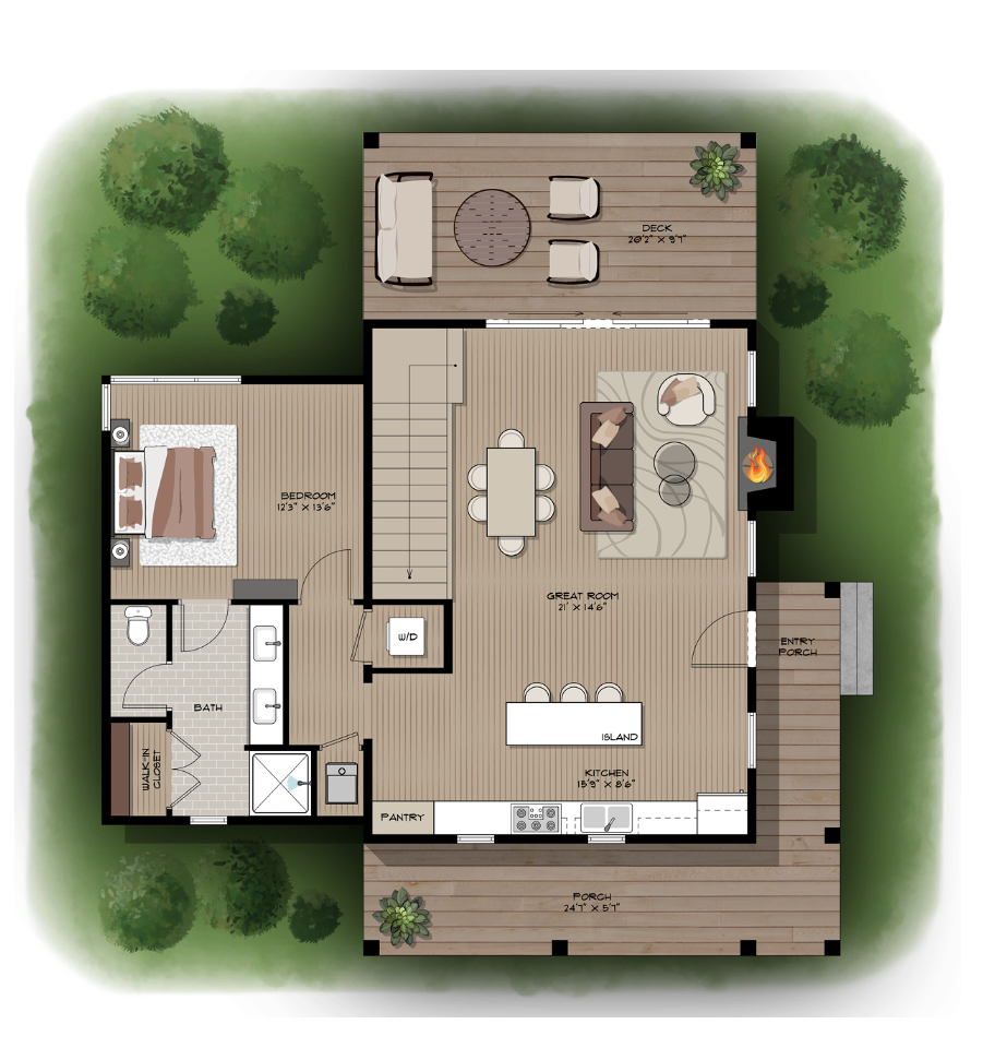 MAIN LEVEL | 924 SQ. FT.