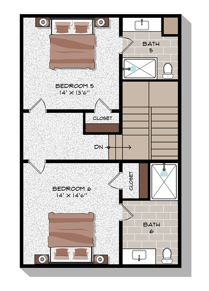 Upper Level | 959 Square Feet