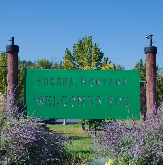 Downtown Eureka, Montana, near Wilderness Club